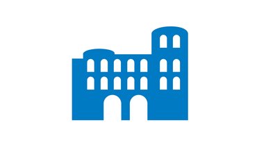Porta Logo in blau vor weißem Hintergrund