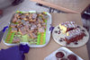 Es gab ein Kuchenbuffet..