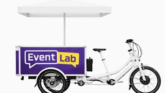 Für EventLab umgebautes Lastenrad. Foto: Universität Trier
