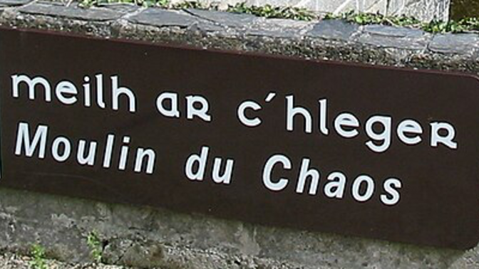 Mühle in Huelgoat mit dem Namen Meilh ar C'hleger "Moulin du Chaos"
