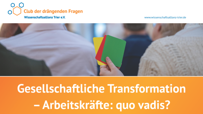 Header der Veranstaltung Club der drängenden Fragen