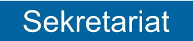 Verlinkung zur Seite „Sekretariat“ - blaues Rechteck mit weißer Schrift „Sekretariat“