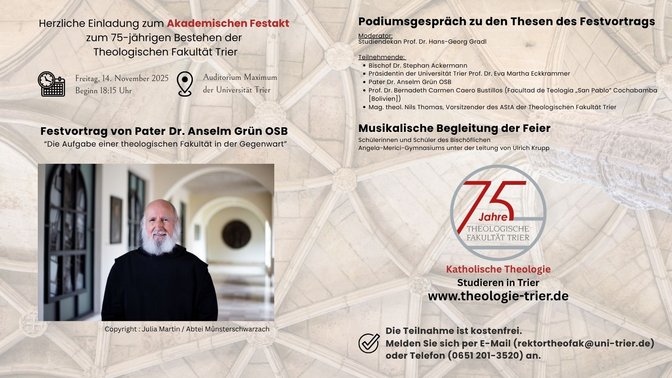 75-jährige Fakultätsjubiläum Theologische Fakultät Trier