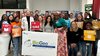 Teilnehmende des BNE Trainings mit Präsidentin Eckkrammer, Campus II, BioGeoLab