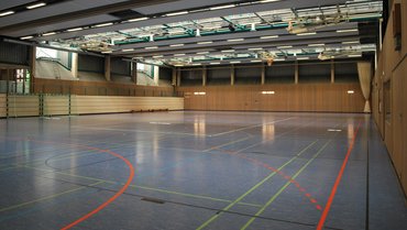 Sporthalle der Uni von innen