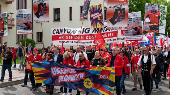 [Translate to Englisch:] 1. Mai in Koblenz. Foto: Max Gerlach