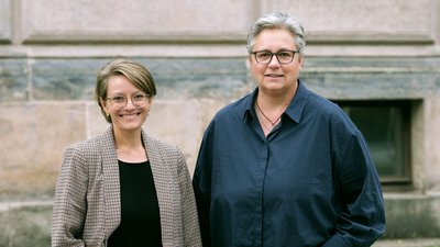 Newly elected founding board of the association: Sandra Magens, Chancellor of the University of Lübeck (left), and Dr. Ulrike Graßnick, Chancellor of the University of Trier (right). Photo: Annette Dölger.