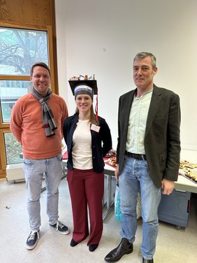 Yasmine Beck mit Martin Schmidt und Leonhard Frerick