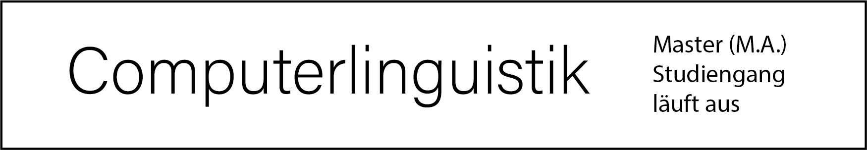 Computerlinguistik Master (läuft aus)
