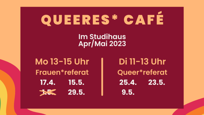 Ein Kalender der Café-Termine