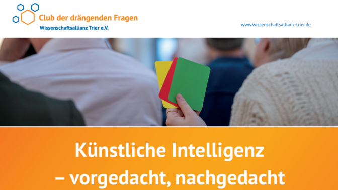 KI ist das Thema beim nächsten Club der drängenden Fragen