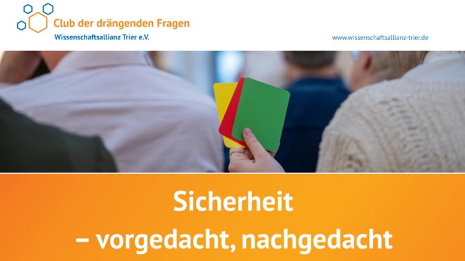 Der Club der drängenden Fragen diskutiert das Thema Sicherheit