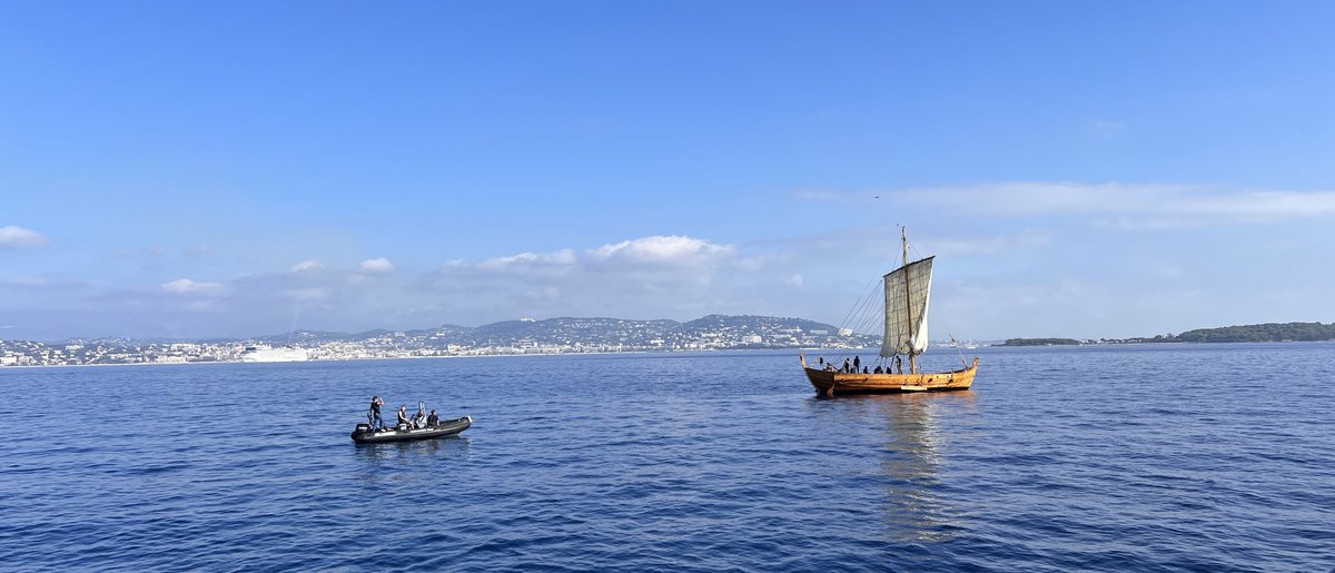 Römerschiff mit Beiboot