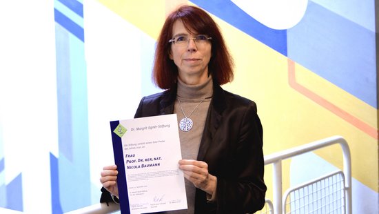 Professorin Nicola Baumann wurde mit einem Preis für das Verfassen hervorragender Arbeiten ausgezeichnet. 