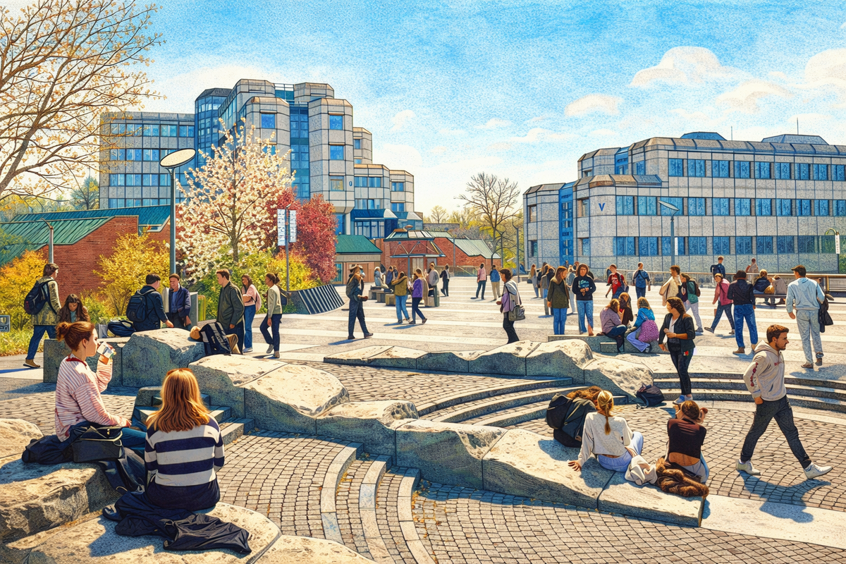 Los geht's - Orientierungstage zum Studienanfang Forum Campus im Sonnenschein