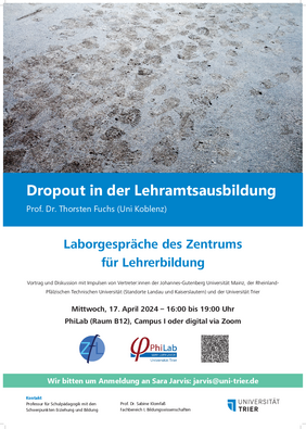 Plakat zum Laborgespräch: Dropout in der Lehramtsausbildung