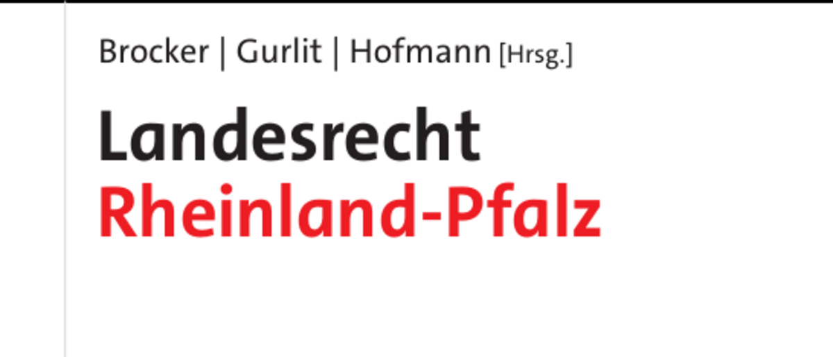 Cover Landesrecht Rheinland-Pfalz Studienbuch 10. Aufl. 2026