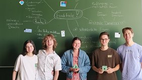 [Translate to Englisch:] Schülerinnen und Schüler nahmen zu Beginn der Sommerferien an einer Projektwoche der Mathematik teil. 