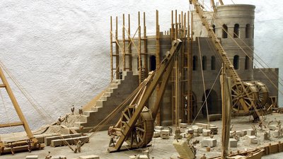Porta Praetoria Lagerbaumodell. Foto: Michael Preischl Museen der Stadt Regensburg 