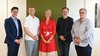 v.l.n.r.: Vizepräsident Matthias Busch, der neu gewählte studentische Vizepräsident Mick Deml, Präsidentin Eva-Martha Eckkrammer, Vizepräsident Benjamin Weyers und Kanzlerin Ulrike Graßnick. 