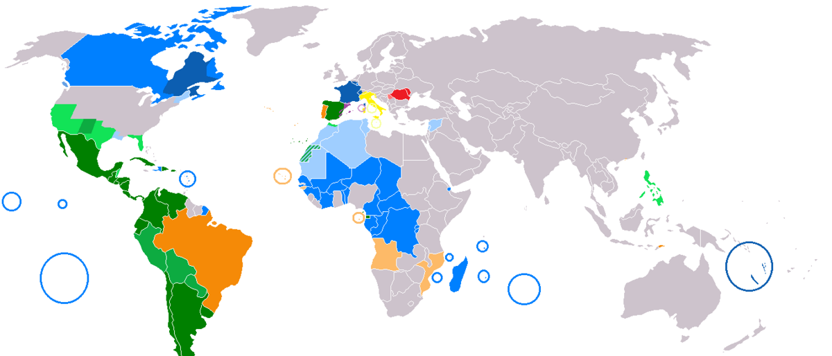 Romance Languages world wide
